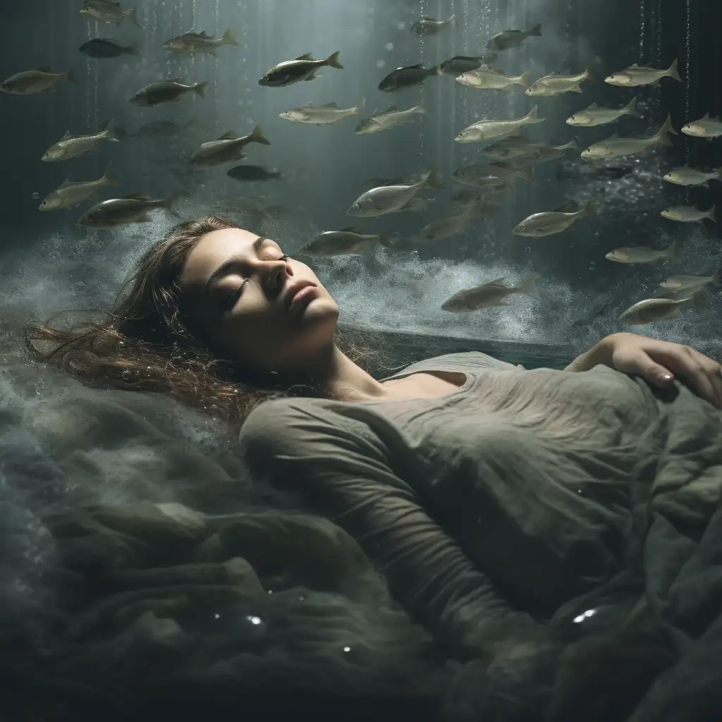 woman dreaming of dirty water