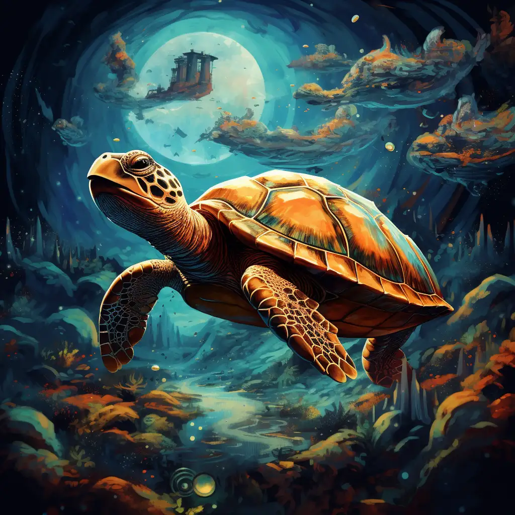 turtle in the water 