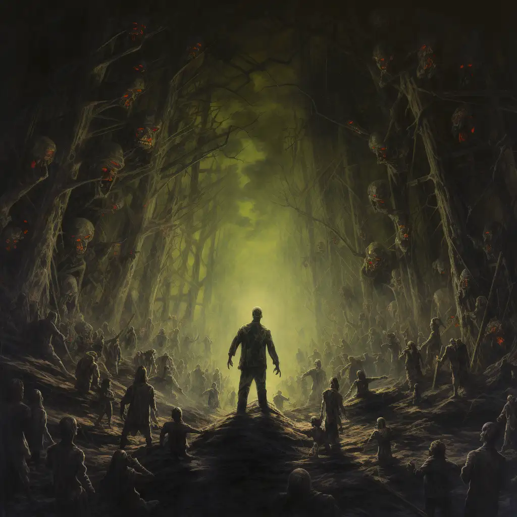 a dream image of zombies